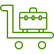 A green shopping cart icon representing online shopping or retail services.