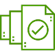 A green check mark symbolizing approval or correctness against a solid black background.