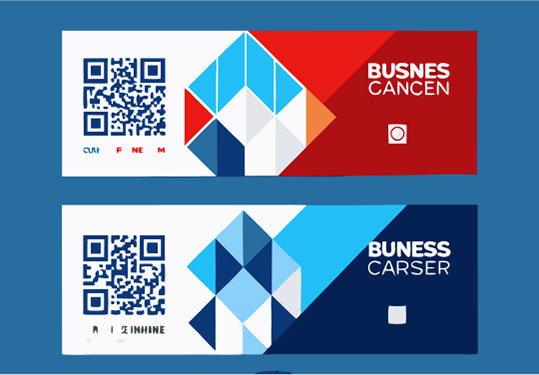 A sleek business card design featuring a prominent QR code for easy access to contact information.