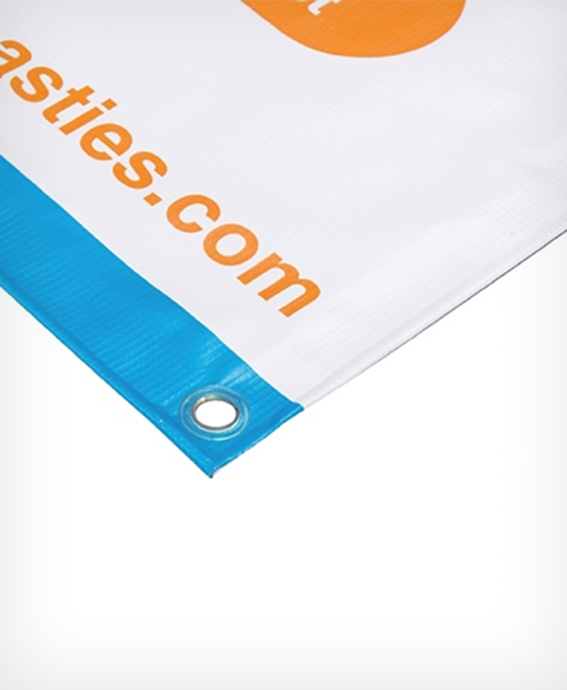 A white and orange banner displaying the text 