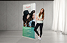Double Sided Retractable Banner - 33 inch W x 79 inch H