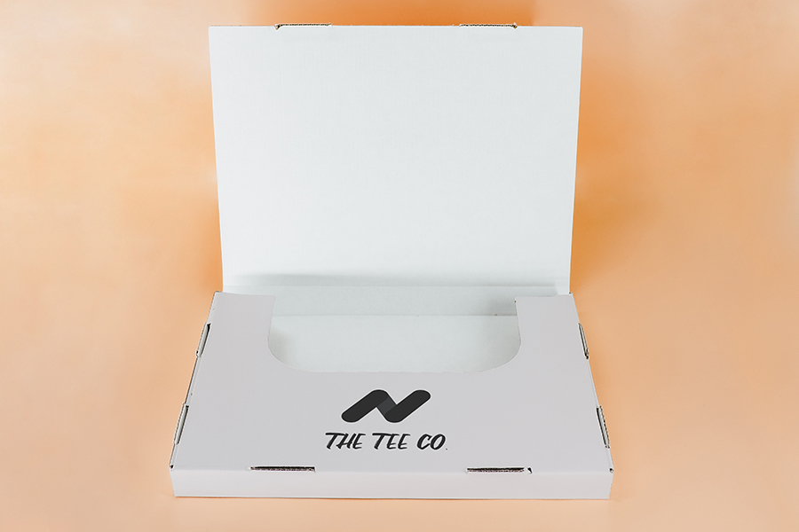 White Custom Printed Flat Mailing Box - Single Sided