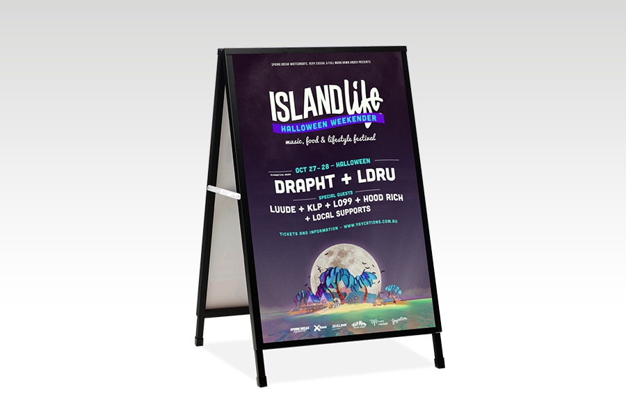 Signflute™ Insertable A-Frame Sandwich Board for Outdoor Advertising