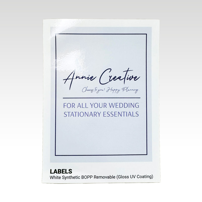 White Synthetic BOPP Removable (Gloss UV Coating)