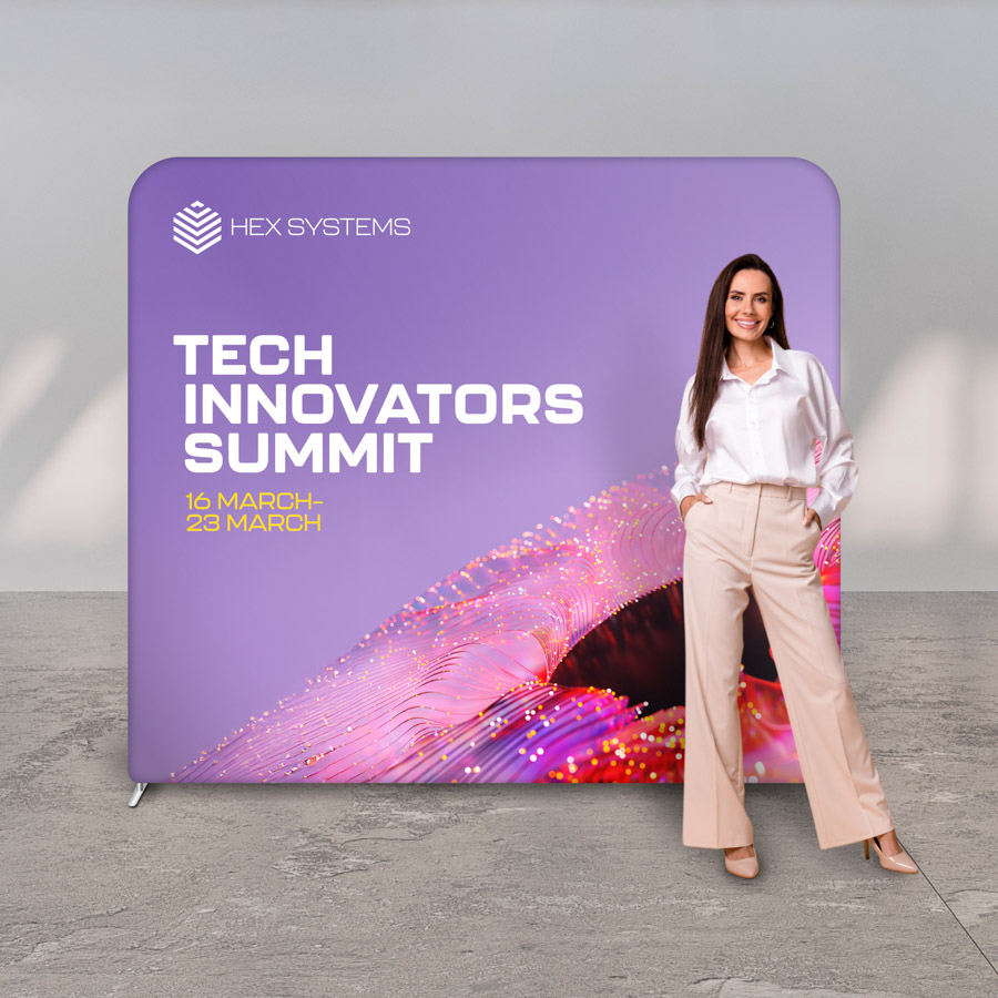 Straight Stretch Tension Fabric Display