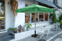 Full Color Printed Market Umbrella with Heavy Duty Base
