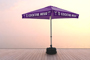 Full Color Printed Market Umbrella with Heavy Duty Base and Water Bag