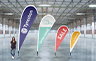 Teardrop Flag - All Sizes - White Sleeve