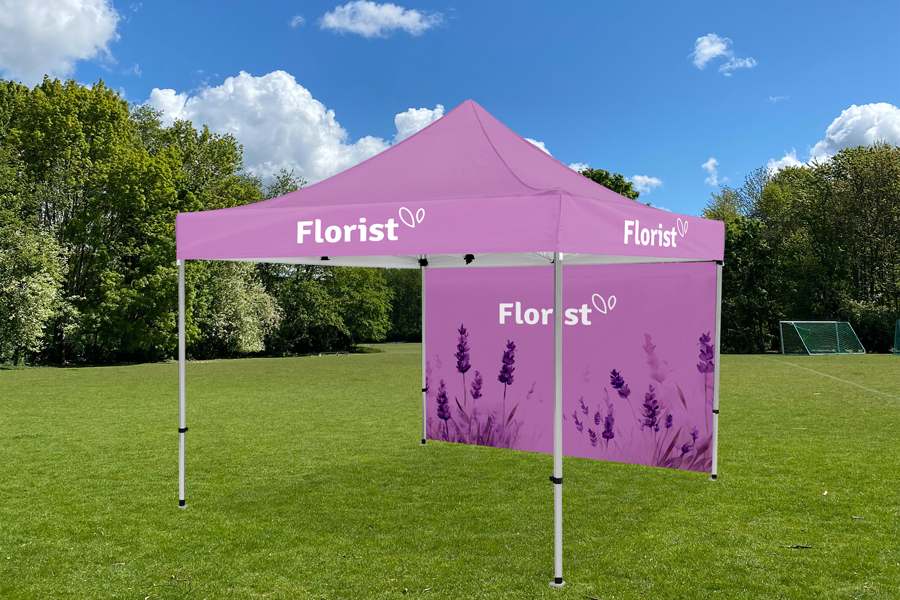 Pop Up Tent with Canopy and Full Back Wall