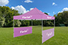Pop Up Tent with Canopy and Single Sided Half Walls