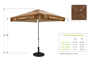 Full Color Printed Market Umbrella Frame Measurement Guide