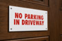 White High Quality Vinyl Parking Sign