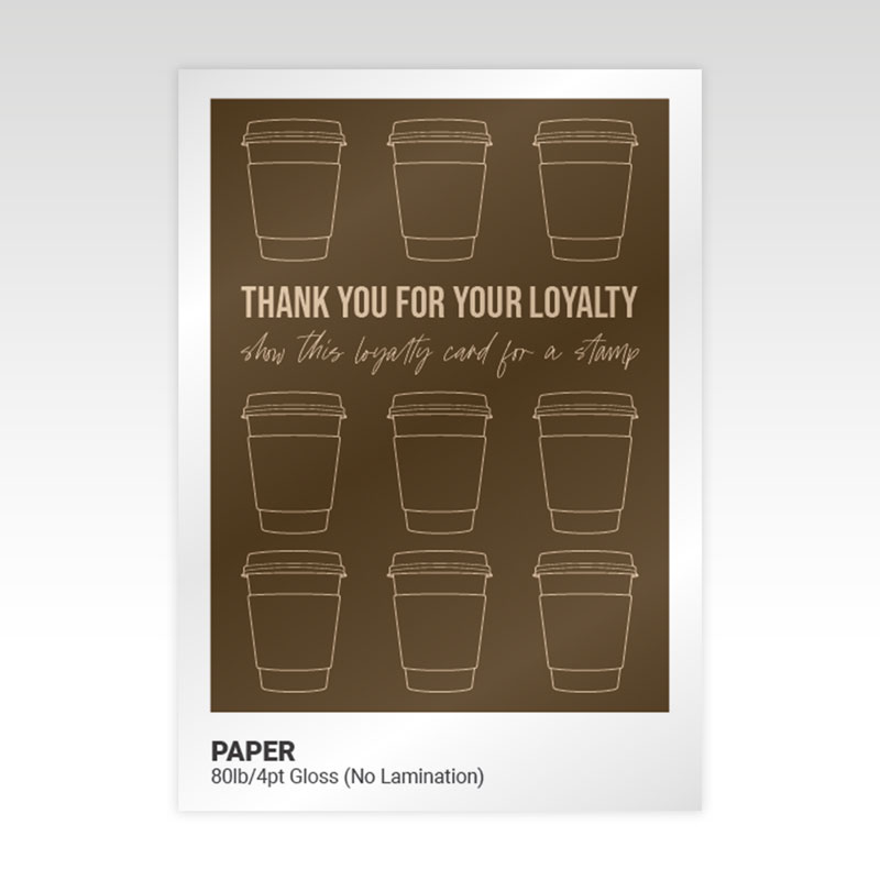 80lb/4pt Gloss Text (No Lamination)