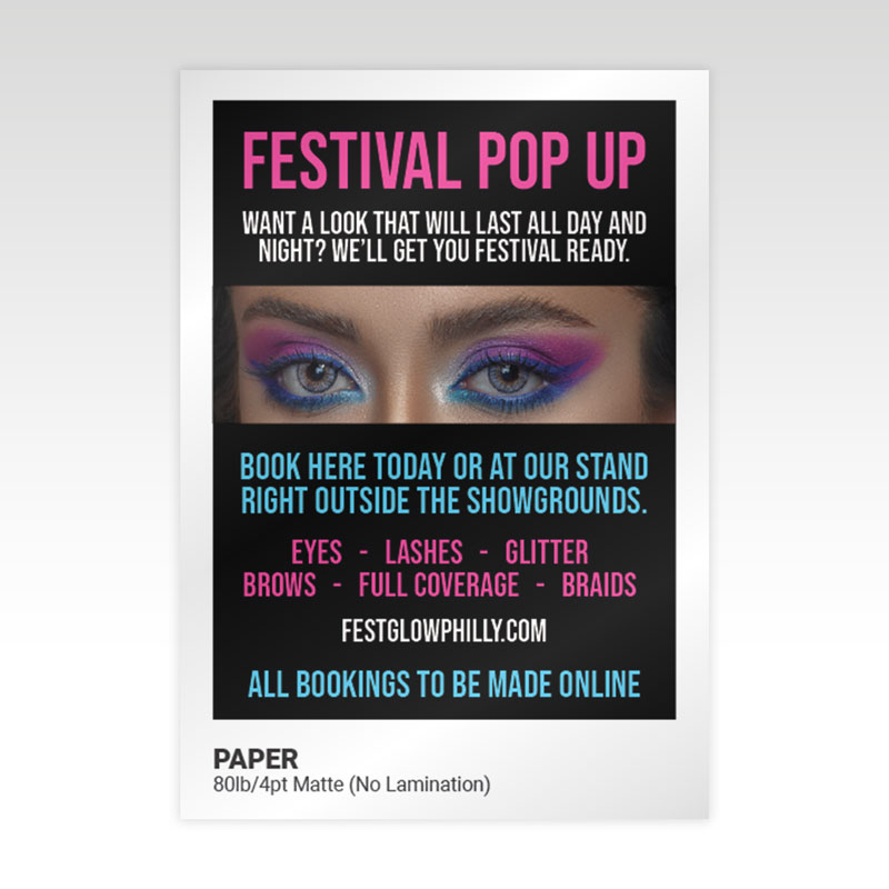 80lb/4pt Matte Text (No Lamination)