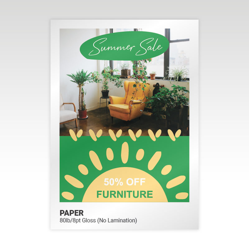 80lb/8pt Gloss Cover (No Lamination)