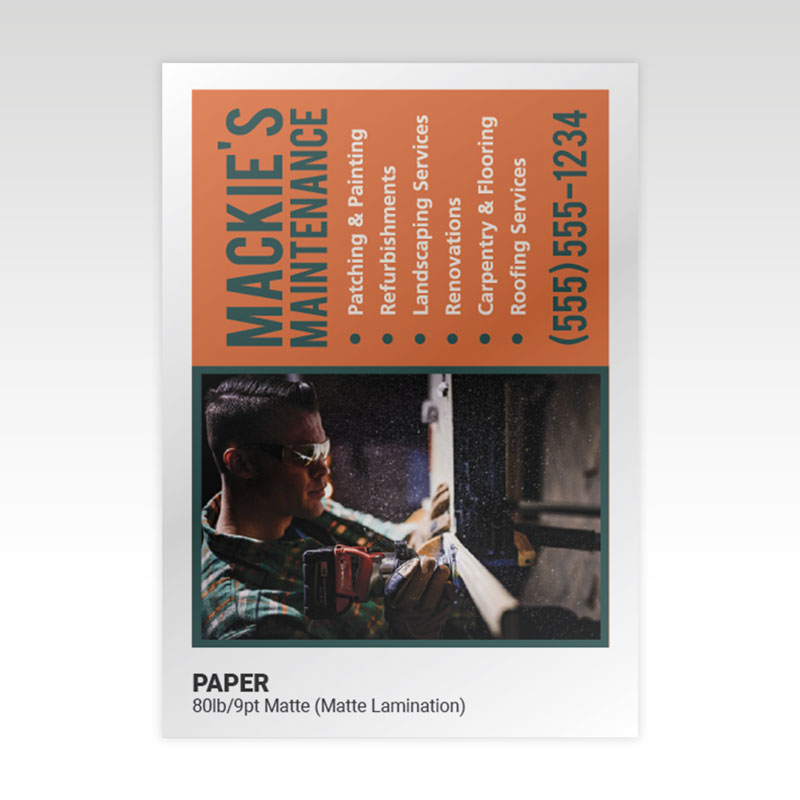 80lb/9pt Matte Cover (Matte Lamination)