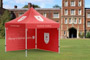 10ft x 10ft Steel Pop Up Canopy with Frame, 1 Full Back Wall and 1 Full Side Wall