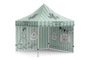 10ft x 10ft Steel Pop Up Canopy with Frame, 1 Full Back Wall and 1 Full Side Wall