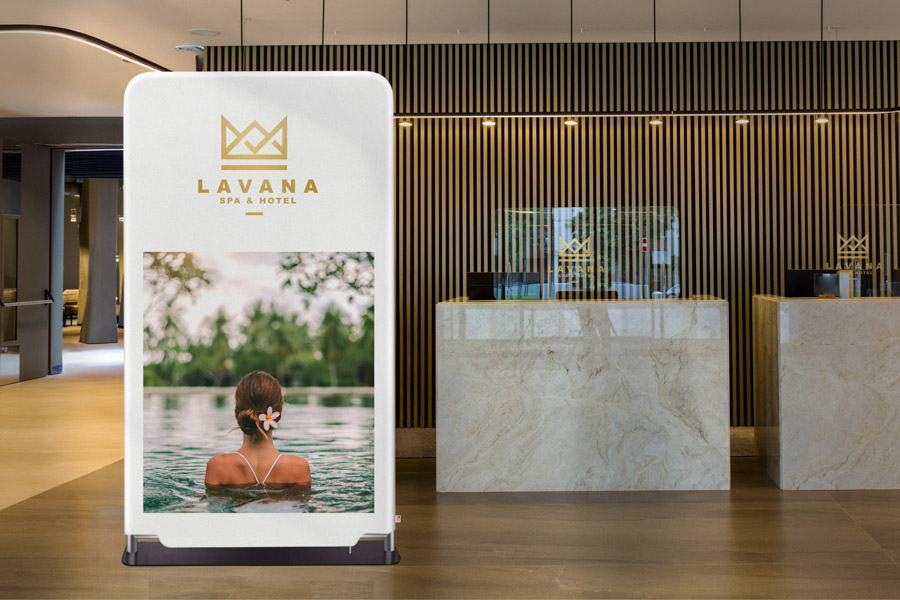 Tension Fabric Display Stand - Rounded Corners