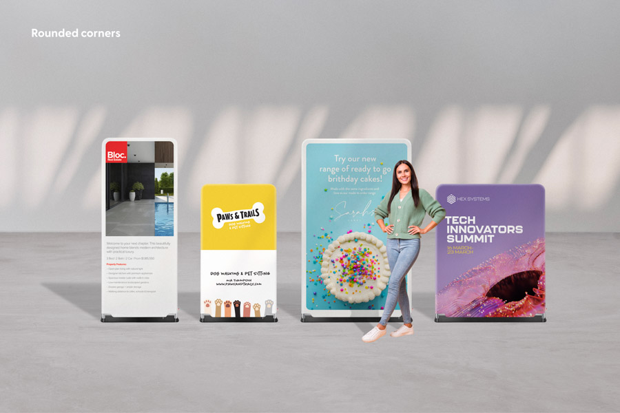 Tension Fabric Display Stand - Rounded Corners