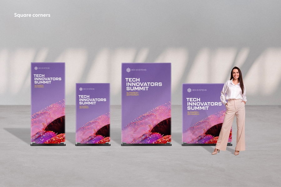 Tension Fabric Display Stand - Square Corners